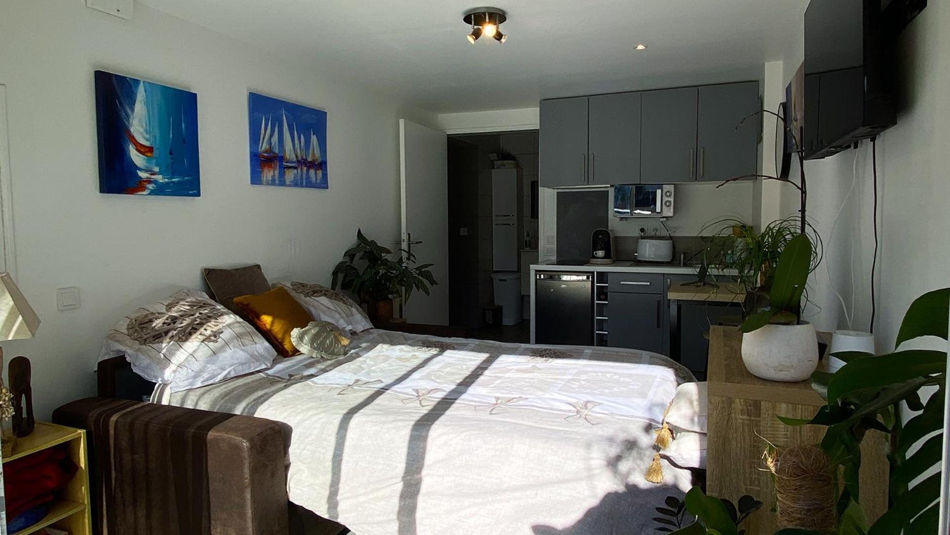 Studio Clair, Climatise Avec Jardin Et Parking Perpignano Esterno foto